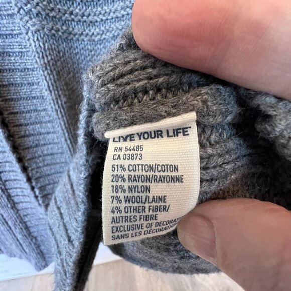 American Eagle Outfitters Cardigan Womens Size SP Gray Longline Wool Duster Fall - Picture 8 of 12